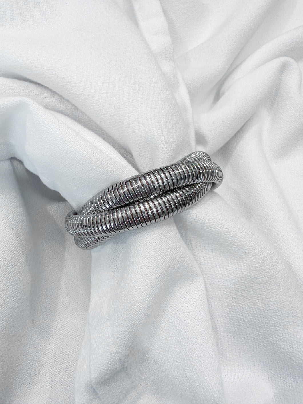 Silver Twist Bangle