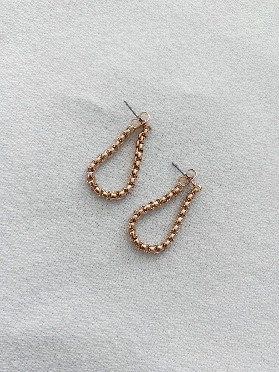 Gold Dangle Huggies