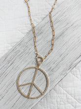 Load image into Gallery viewer, Gold Peace Sign
