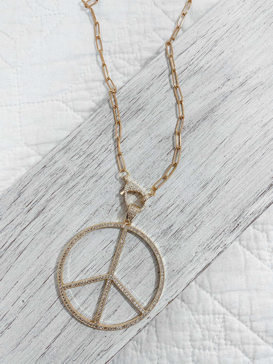 Gold Peace Sign